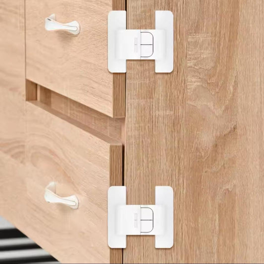 Small Sized Baby Safety Lock installed on a Fridge Door for Toddler Protection