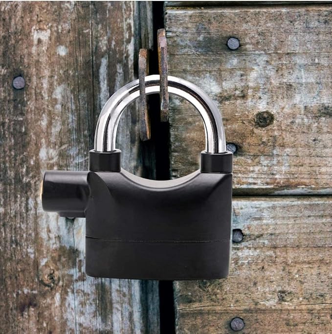 Waterproof Motion Sensor Padlock with 110dB Loud Alarm System for Gates