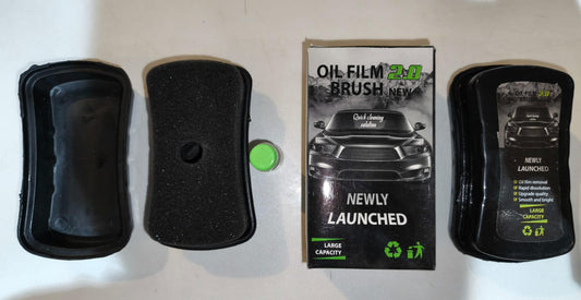 Professional Car Glass Oil Film Removing 2.0 Brush with built-in sponge for deep cleaning windshields