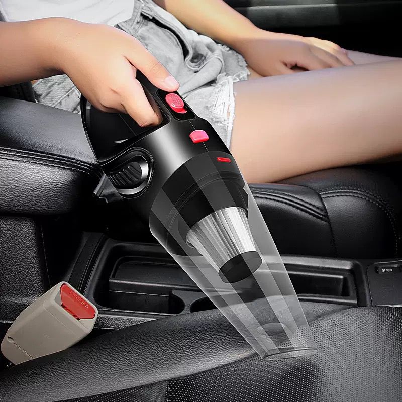 Portable Car Vacuum Cleaner with flexible hose cleaning car seats