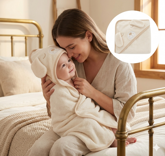 Premium Ultra Soft Hooded Baby Bath Towel – Cute Animal Cartoon Bathrobe & Swaddle Wrap for Newborns & Toddlers