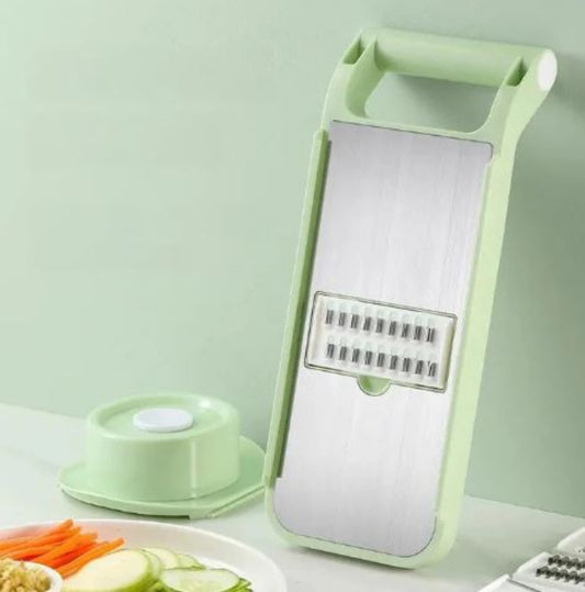 Multi-Blade Mandoline Cutter for Professional Kitchen Slicing and Dicing - Green Color