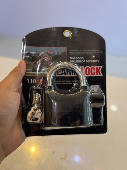 Black Security Alarm Lock with Extra Keys and Corrosion Resistant Metal Body