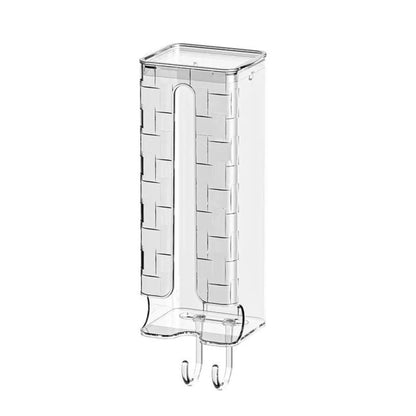 Wall-Mounted Cleaning Cloth Organizer Box with Bottom Dispensing Slot - White & Gray