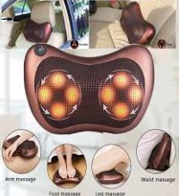 8-node Shiatsu massage pillow with infrared heat for back and neck pain.