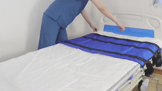 Premium Patient Transfer & Lifting Sheet with Handles - Heavy Duty Waterproof Positioning Pad for Bedridden Care