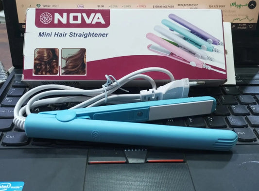 Compact ceramic flat iron for travel and quick styling